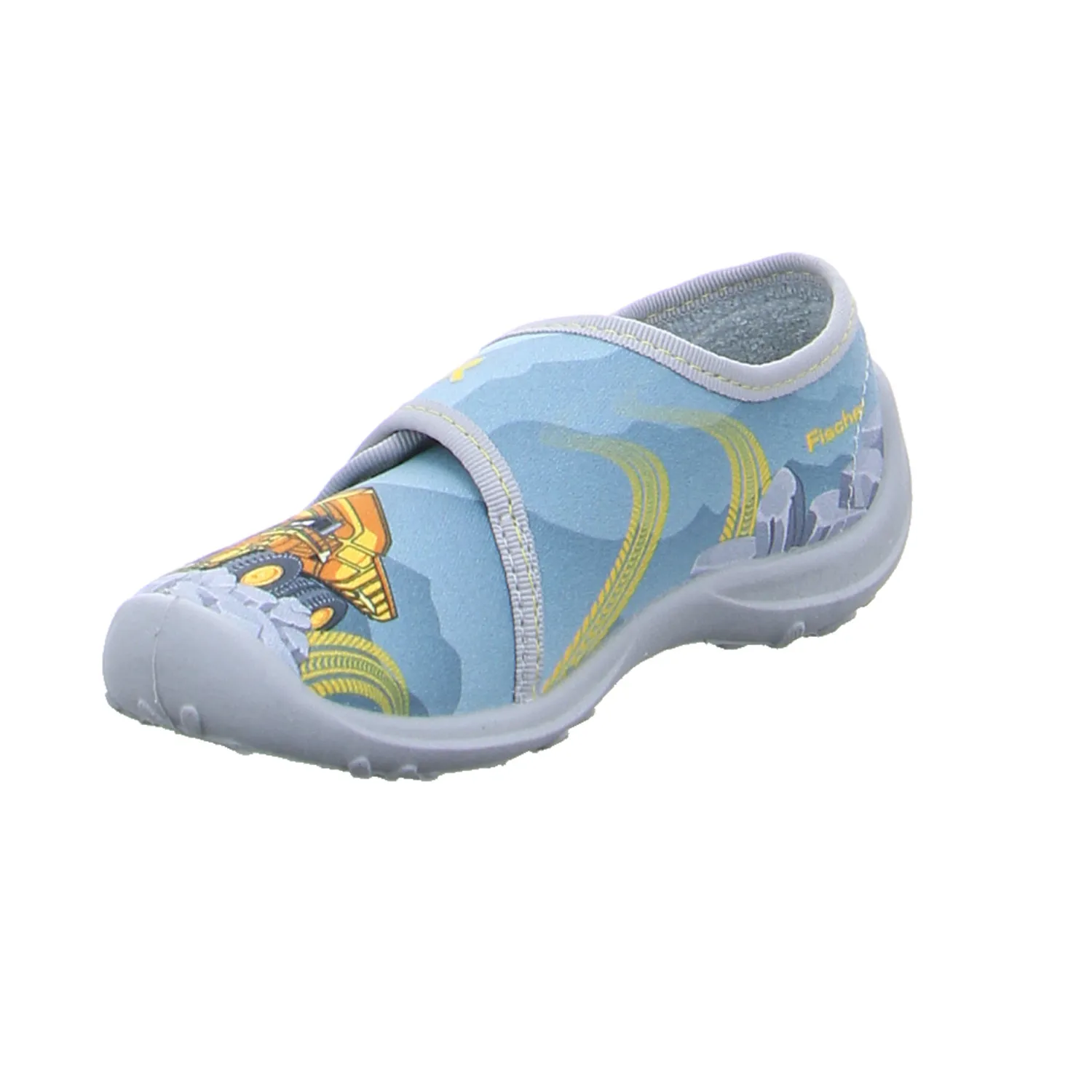 FISCHER Kinder-Hausschuh Grau Textil  Jungen
