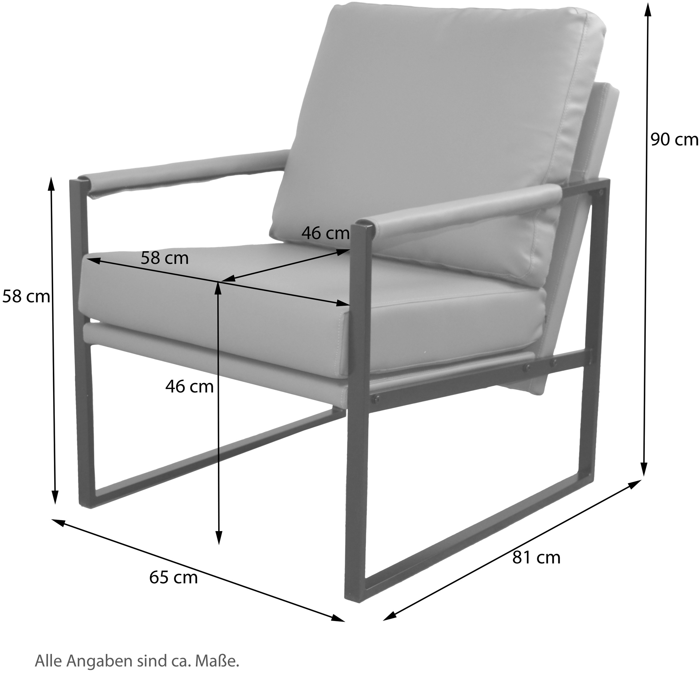 HOFMANN LIVING AND MORE Loungesessel 1 Stk. tlg.