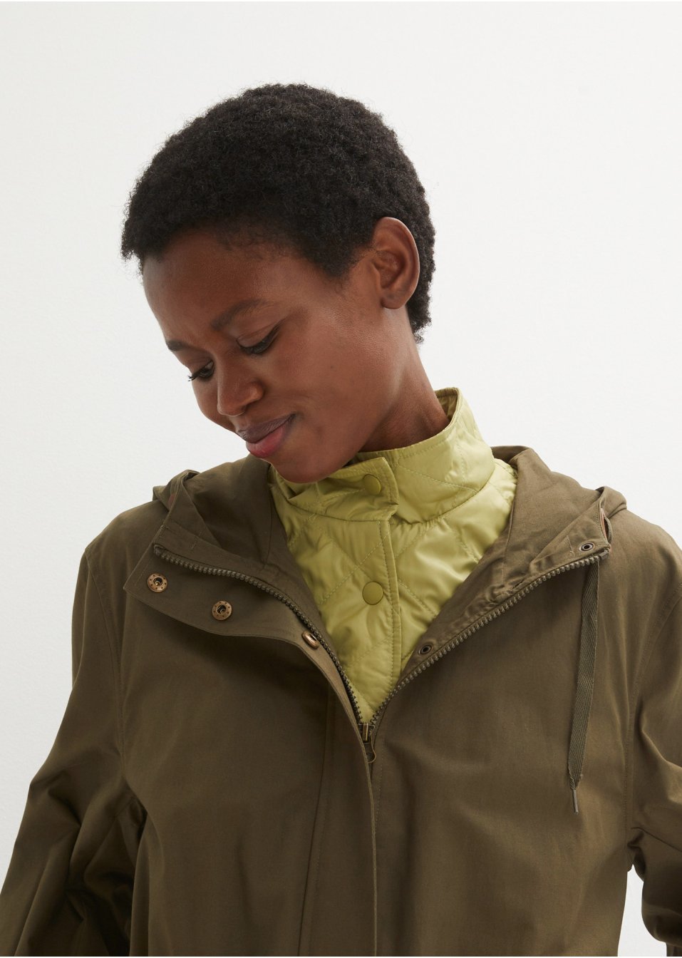 Parka mi-saison 3 en 1 avec gilet sans manches matelassé léger