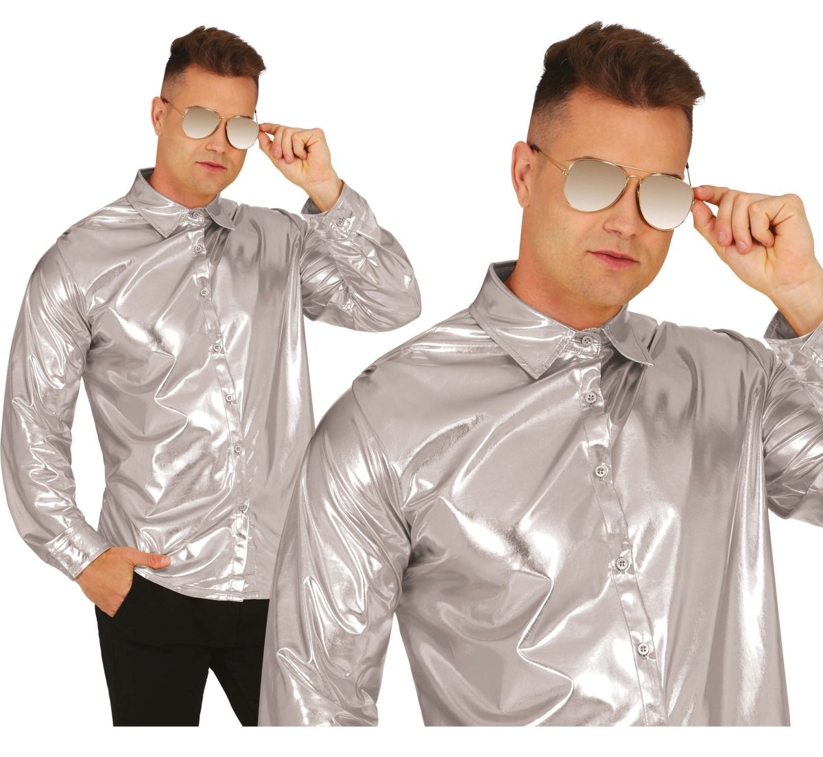 Zilveren Blouse Heren