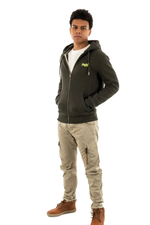 Sweat superdry essential logo 3jz dark grey green