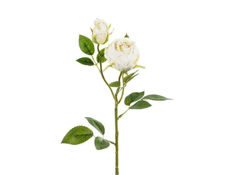Witte Nep Bloem Roos 55cm