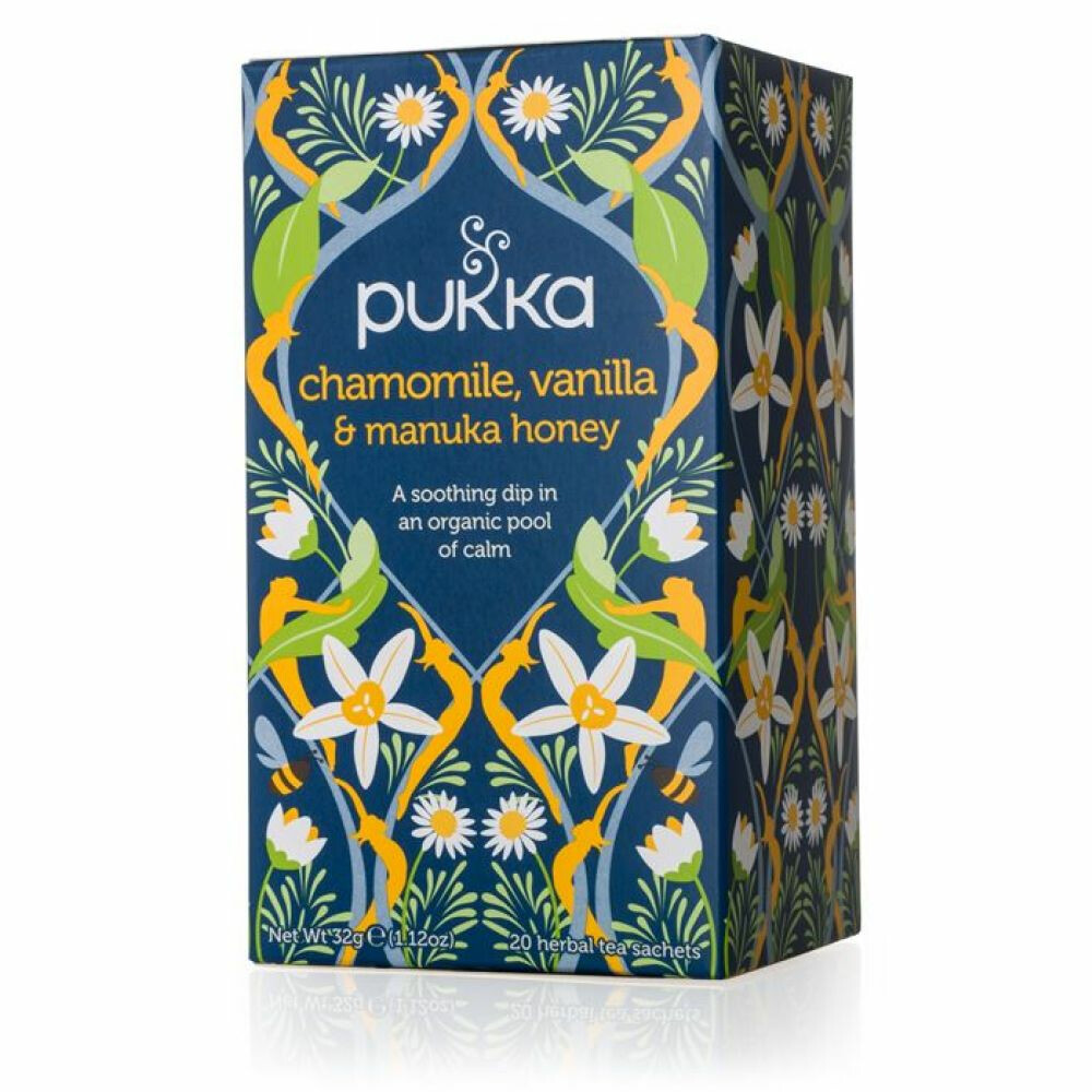 Pukka Thee Chamomile, Vanilla en Manuka Honey20 stuks