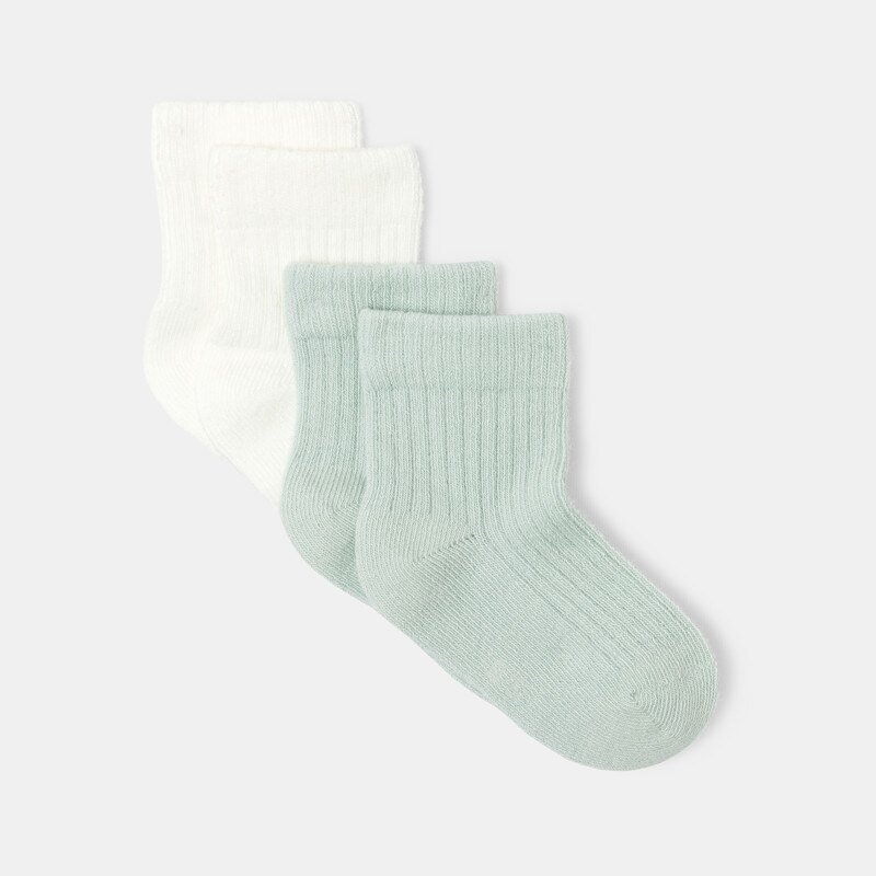 Lot de 2 paires de chaussettes en coton bleues mixte Absorba Bleu