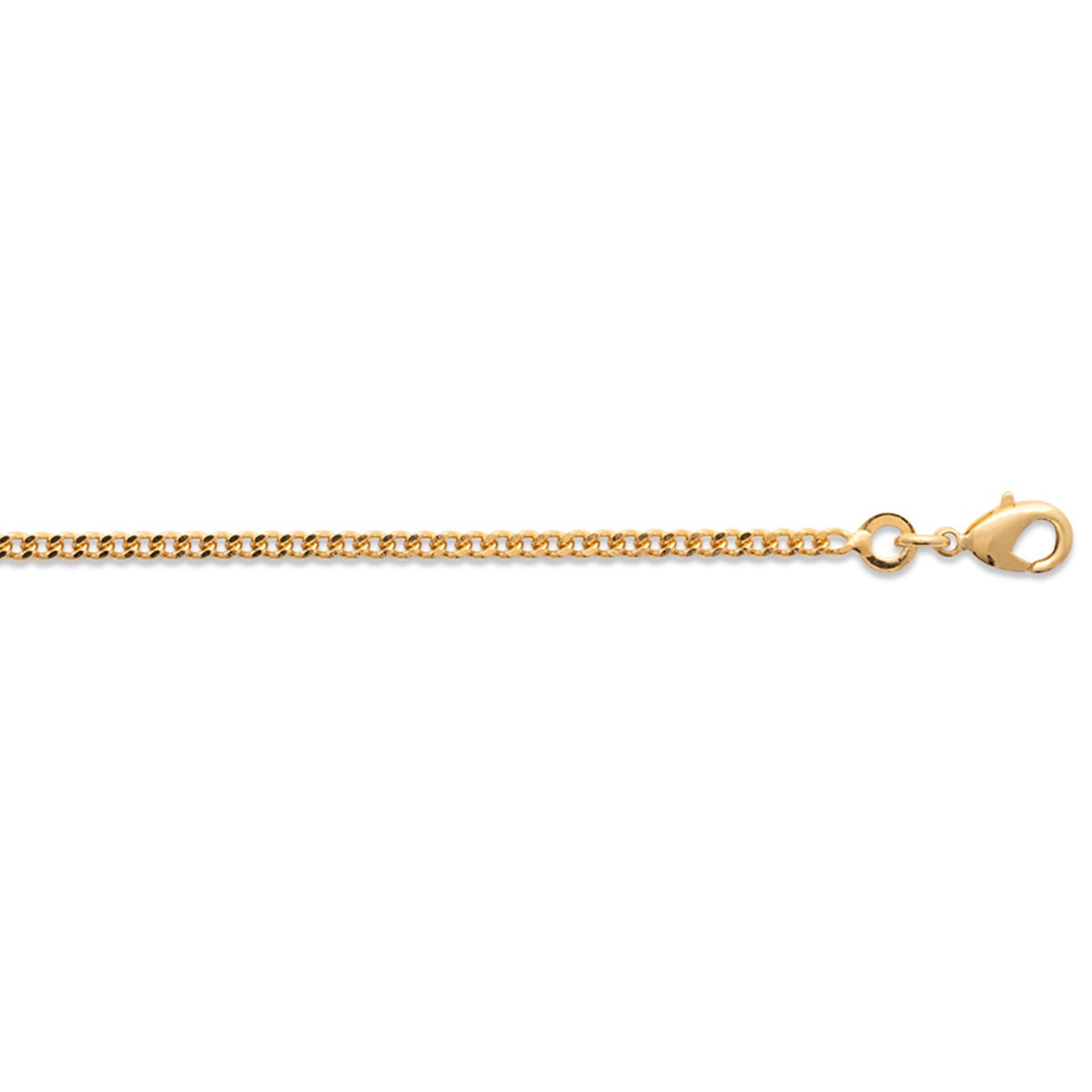 Chaîne Brillaxis maille gourmette 60 cm plaqué or