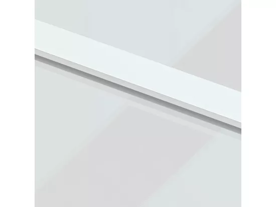 Porte coulissante blanc 76x205 cm verre trempé aluminium