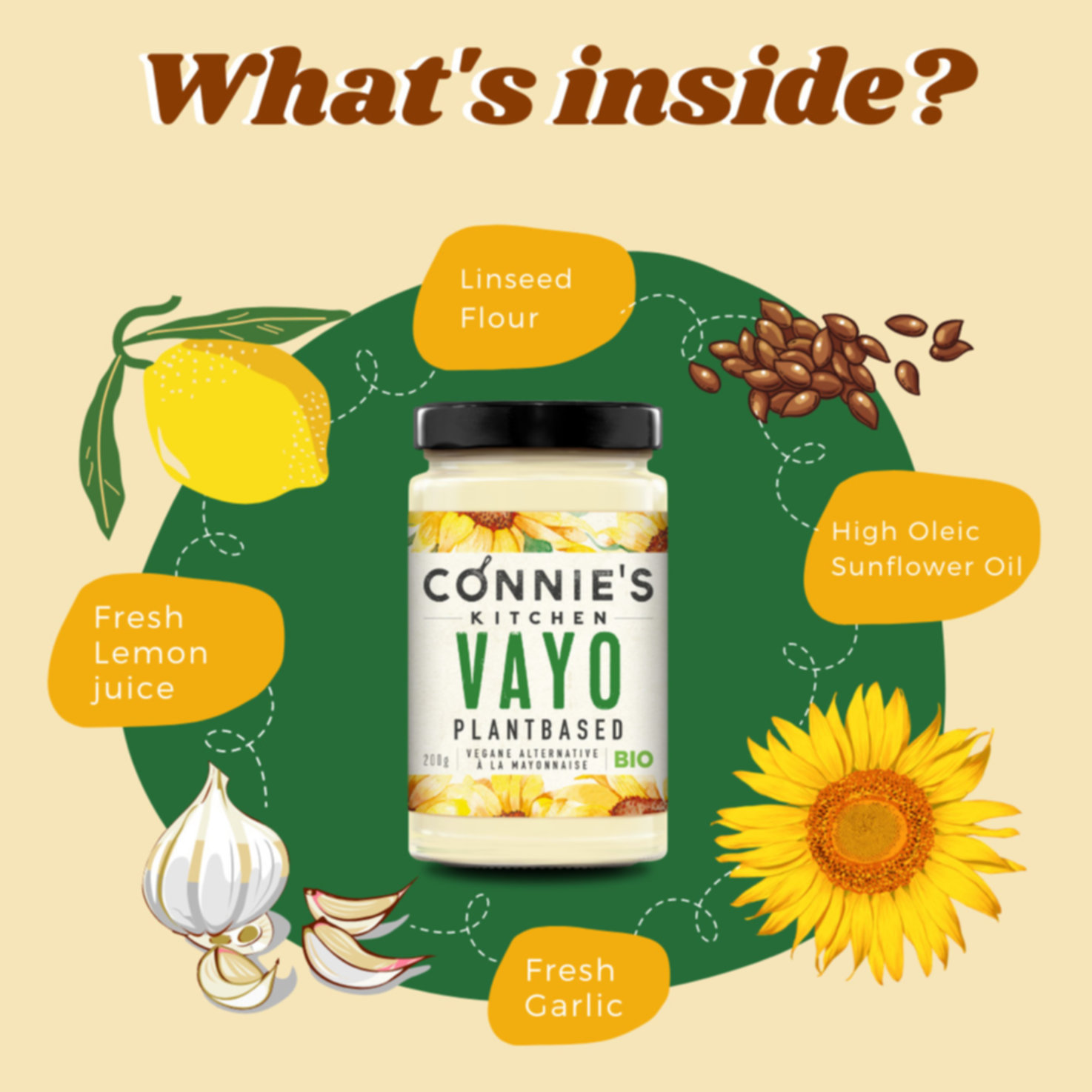 Connie's Kitchen Bio VAYO vegane Alternative zu Mayonnaise