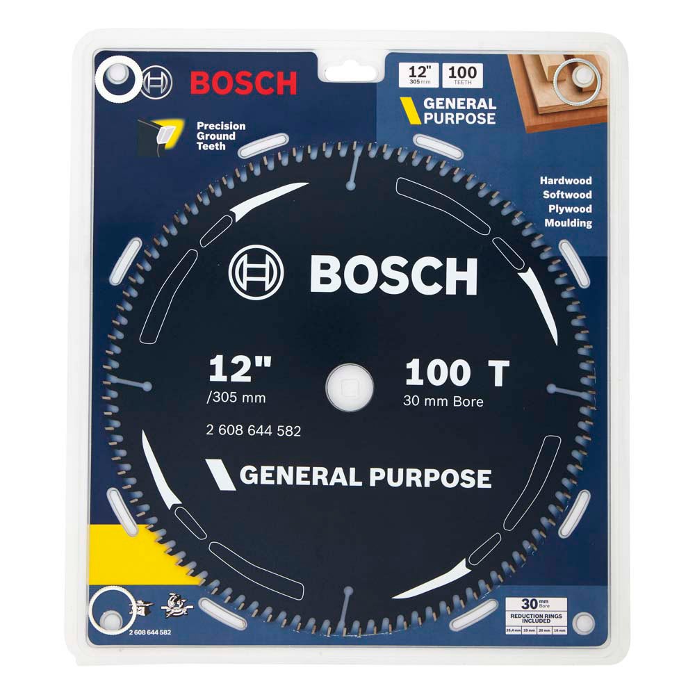 BOSCH 305mm 100T TCT Circular Saw Blade for Wood Cutting - GENERAL PURPOSE
