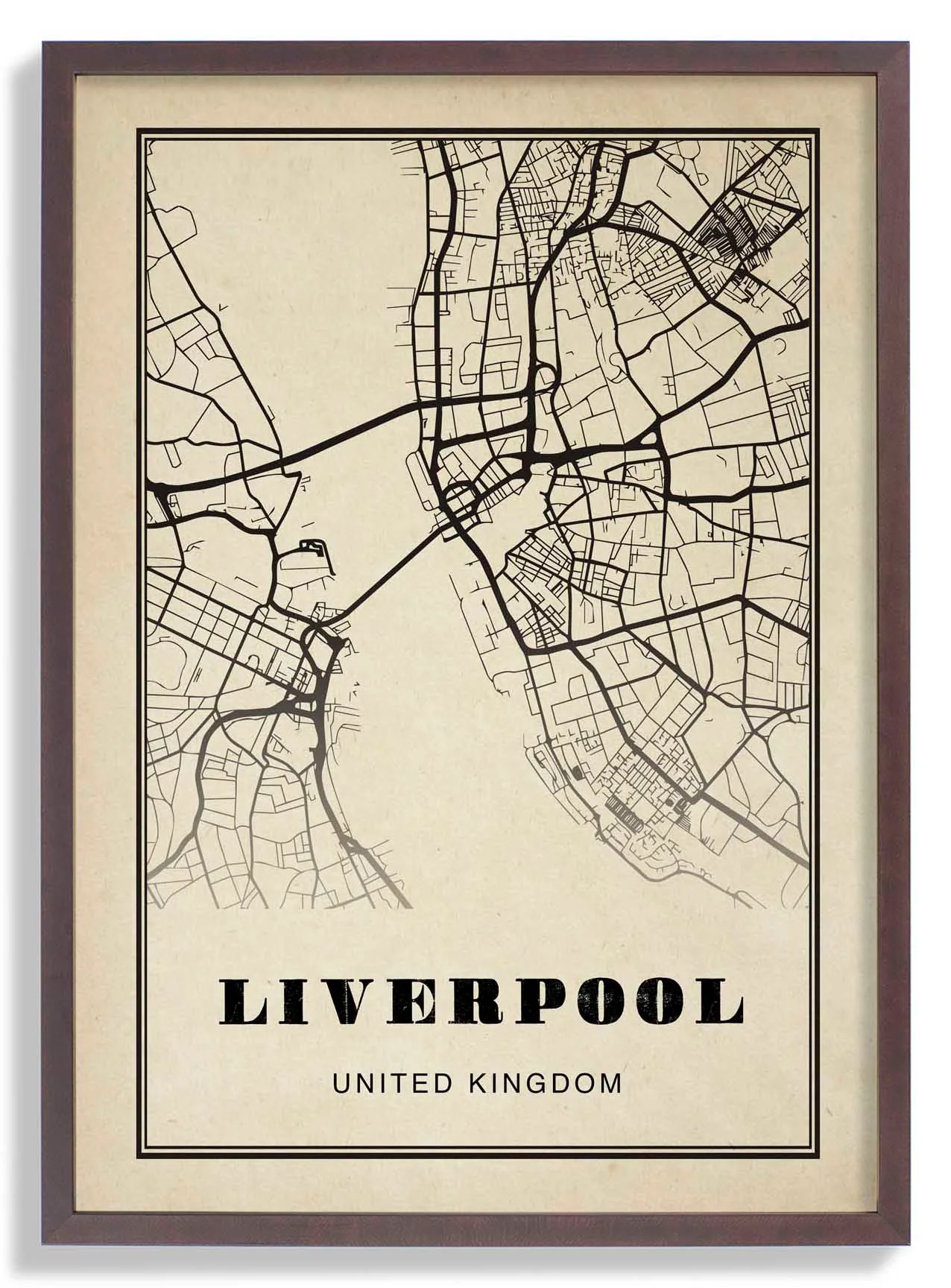 Liverpool Stadt Sepia