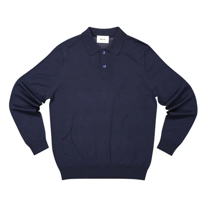 NN. 07 Pull Polo Manches Longues Sergio 6605 | Bleu marine