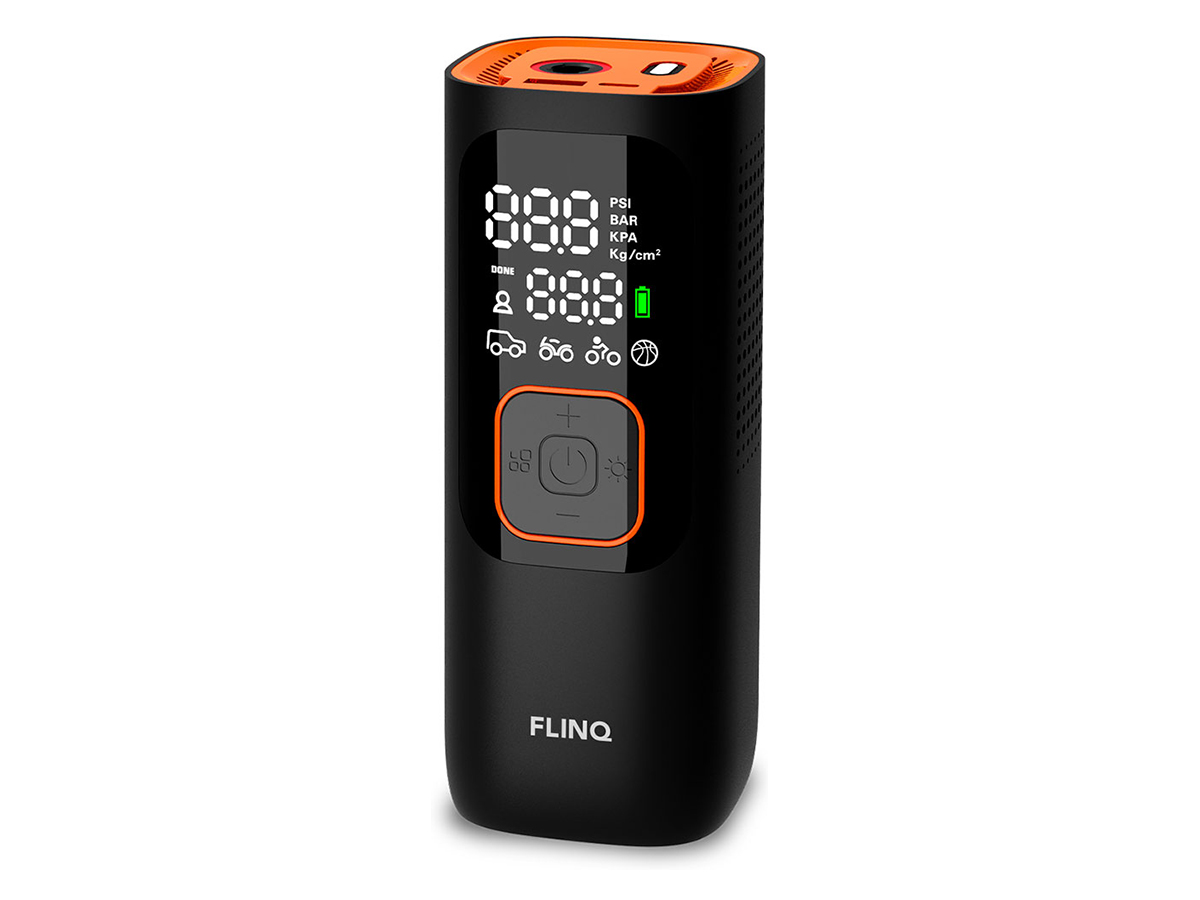 FlinQ draagbare luchtcompressor - Black/Orange