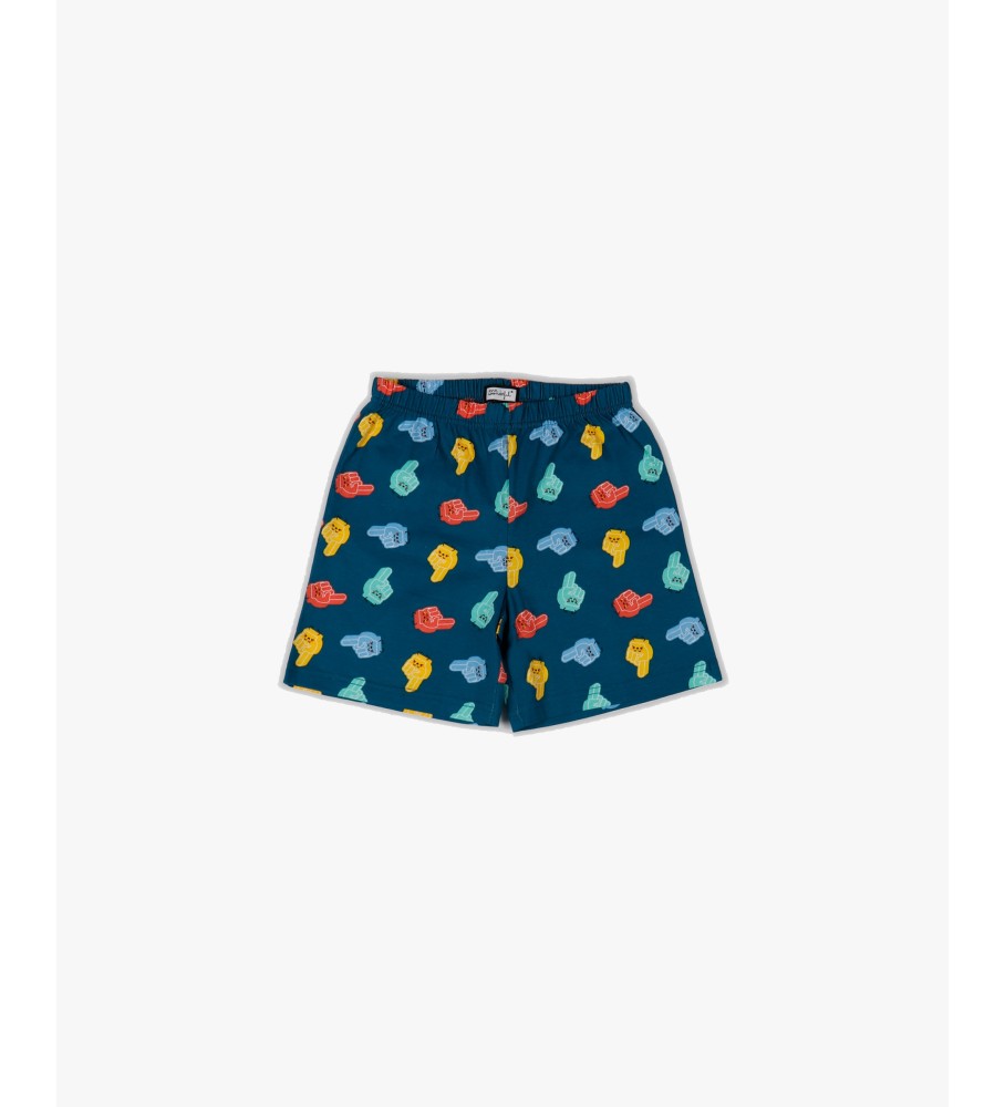 Pijama de manga curta Aznar Innova, o mais azul.