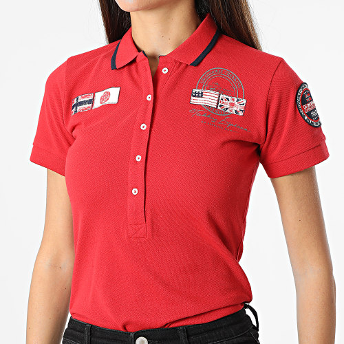 Polo A Manches Courtes Femme Karma Rouge
