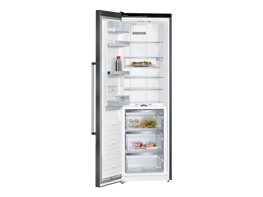 Siemens iQ700 KS36FPXCP - Køleskab - bredde: 60 cm - dybde: 65 cm - højde: 186 cm - 309 liter - Klasse C - BlackSteel
