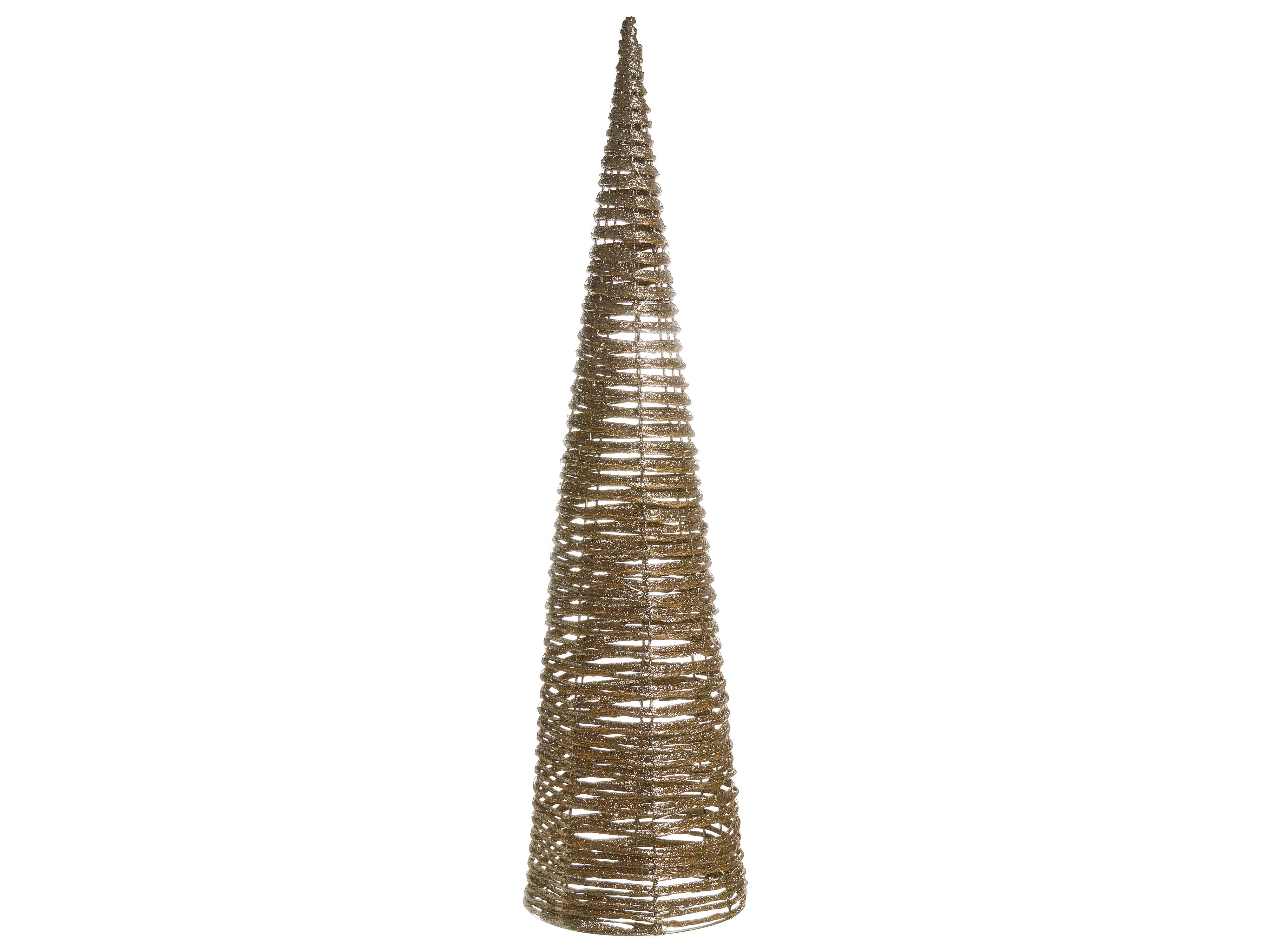 Set van 3 kerstdecoraties LED TUELSO Kerstboom 60/80/100 cm Goud