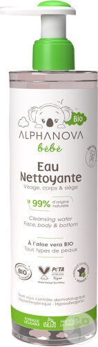Alphanova Bébé Eau Nettoyante Bio Flacon-Pompe 400ml