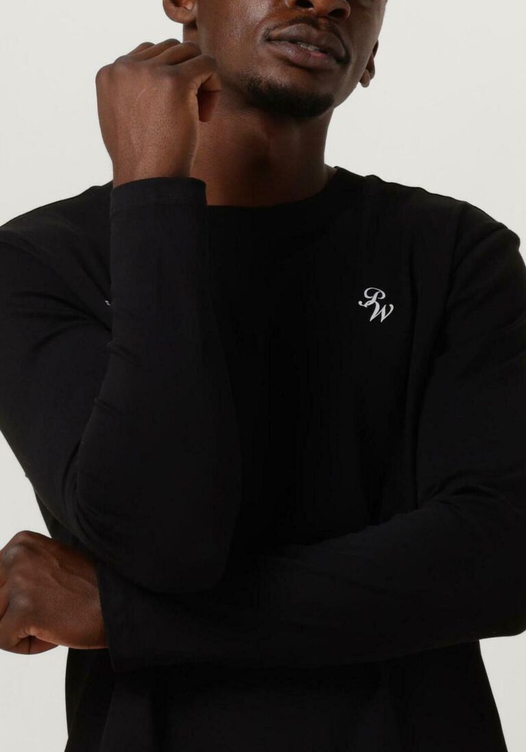 PUREWHITE zwarte purewhite  longsleeve with chest print