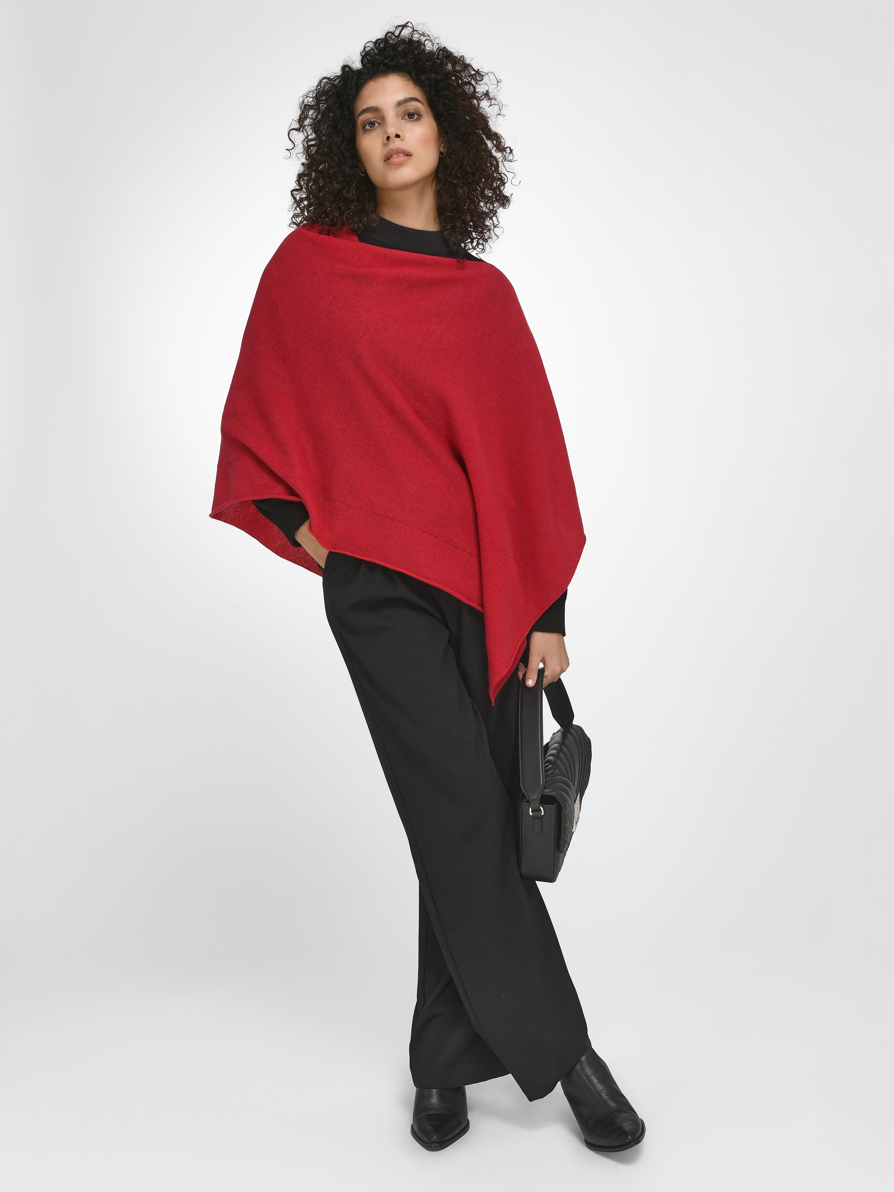 Poncho aus 100% Premium-Kaschmir