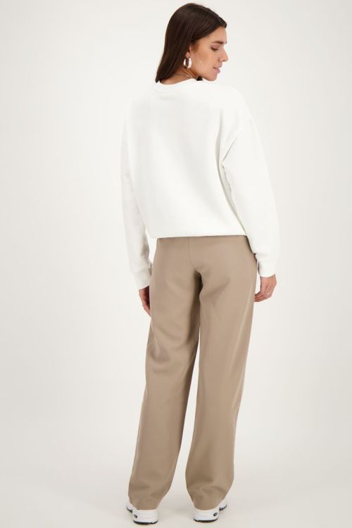 Taupe pantalon met elastiek