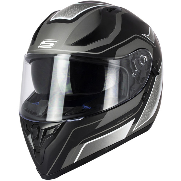 S-Line - Casque VENGE S441 DECO Noir / Gris / Blanc