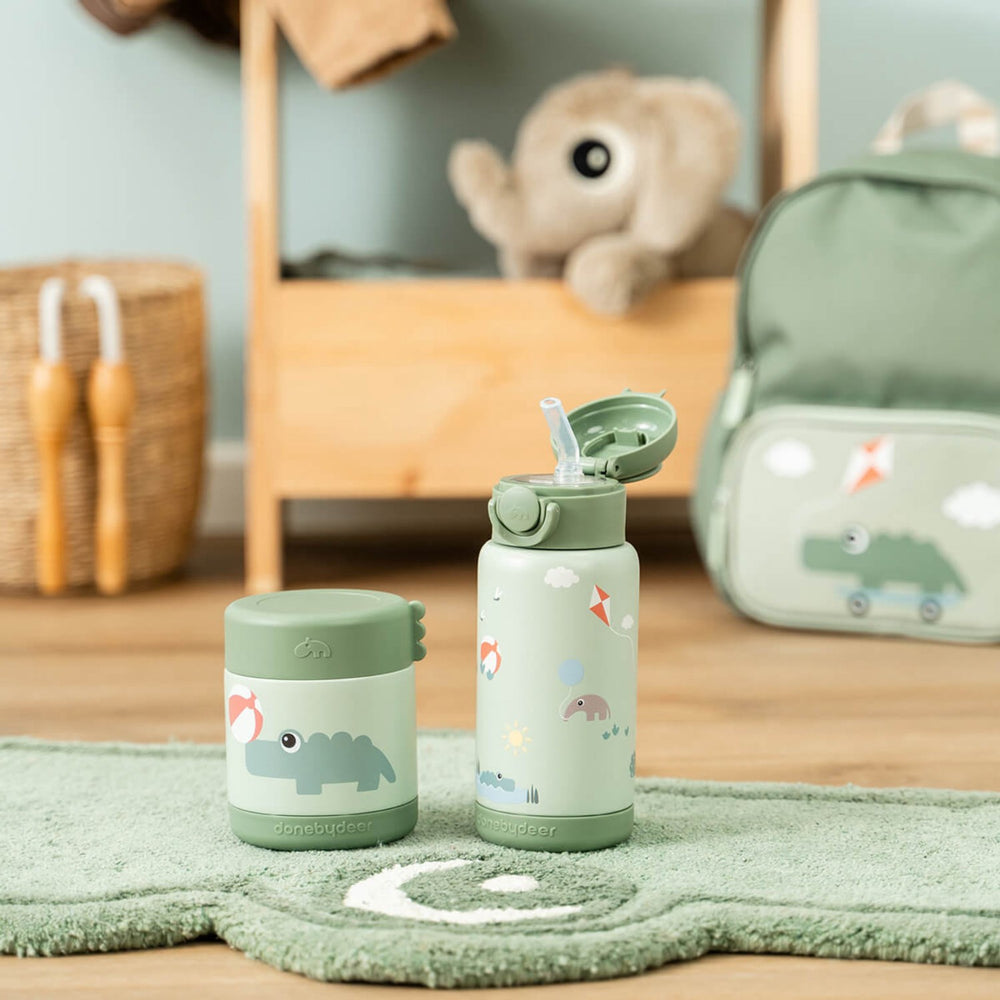 Køb DonebyDeer Green Playground Insulated Sugerør Flaske