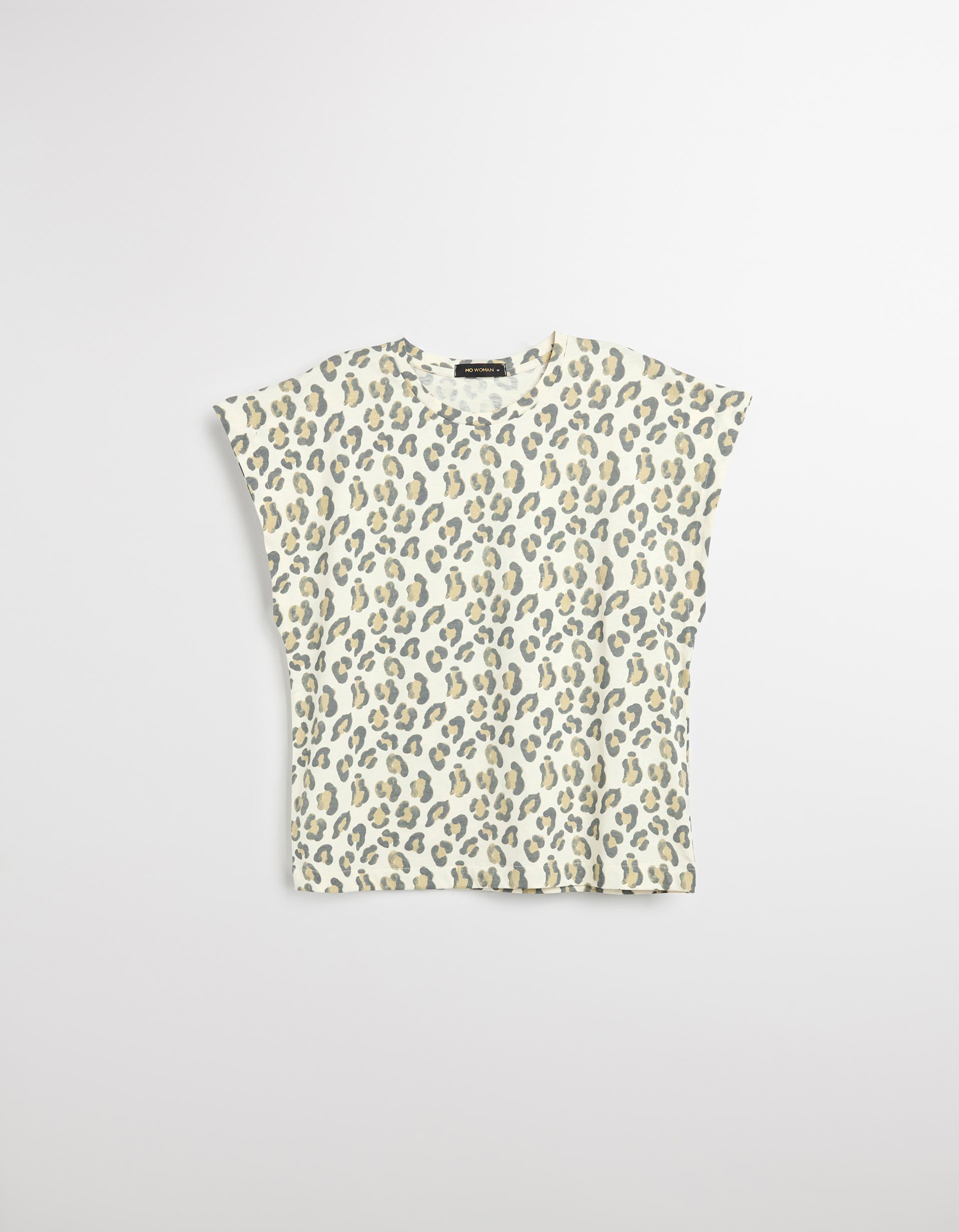 T-shirt Print, Mulher, Bege Claro