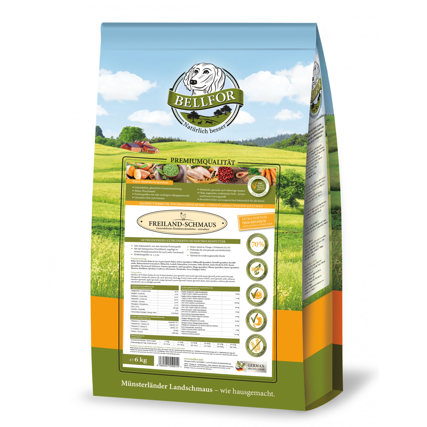 Croquettes avec poulet - festin en plein air - freiland-schmaus - 6,0 kg