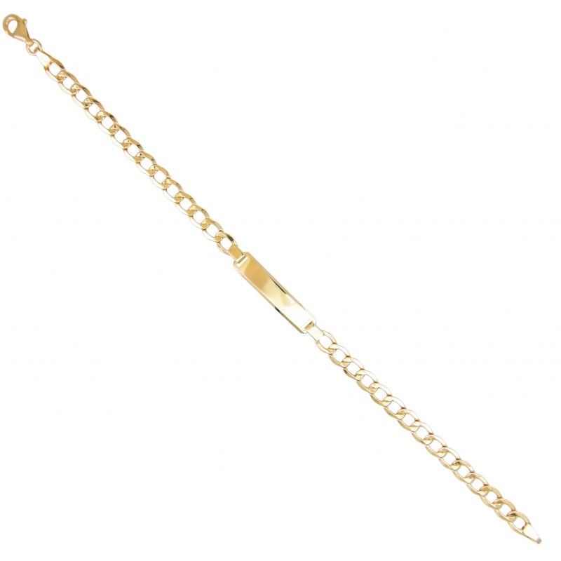 Bracelet Homme Maille Gourmette - Or Jaune - Personnalisable