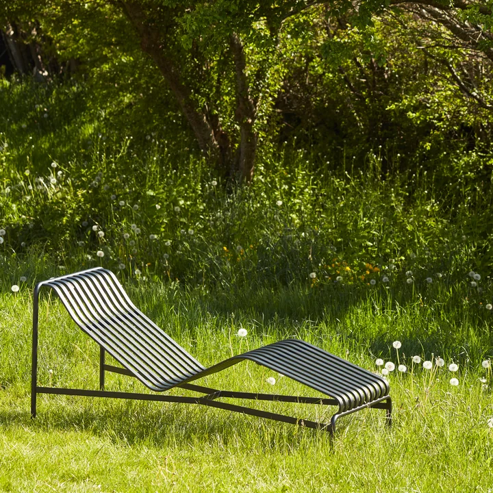 HAY - Palissade Chaise Longue Liegestuhl, anthrazit