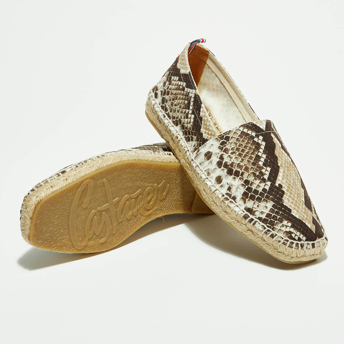 Castaner Espadrilles Pablo imprimées reptile taupe