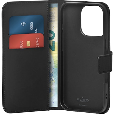 Puro iPhone 16 pro wallet - sort