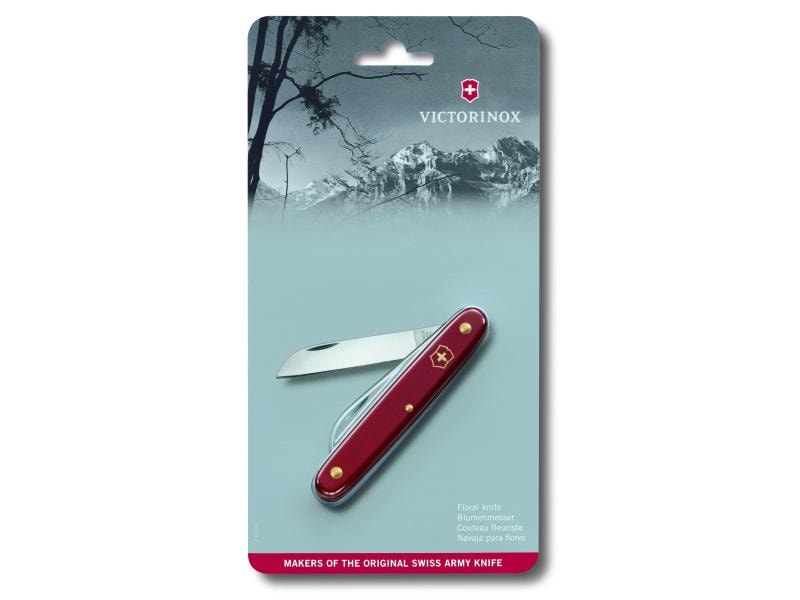 Victorinox Blumenmesser 55 mm rot Ideal für Gärtner und Floristen