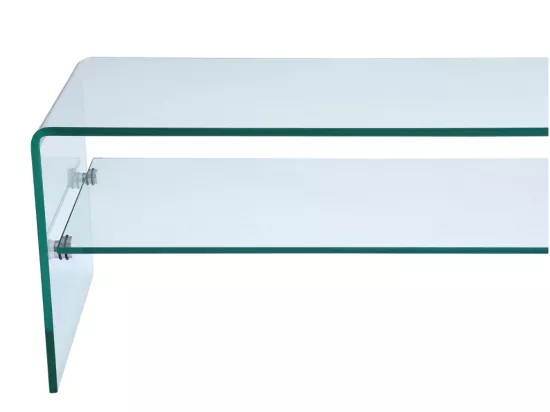 Meuble TV STILEOS - 1 niche - Verre trempé