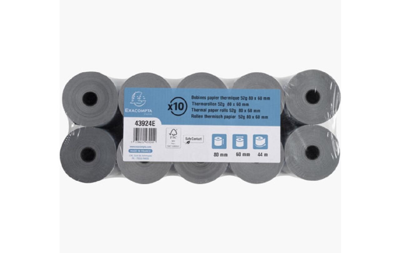 Thermo-Papierrolle Safe Contact 80 mm, 10 StückSpule für Bankkartentickets