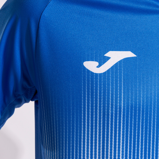 Camiseta Joma Tiger IV Royal Branca de Manga Curta
