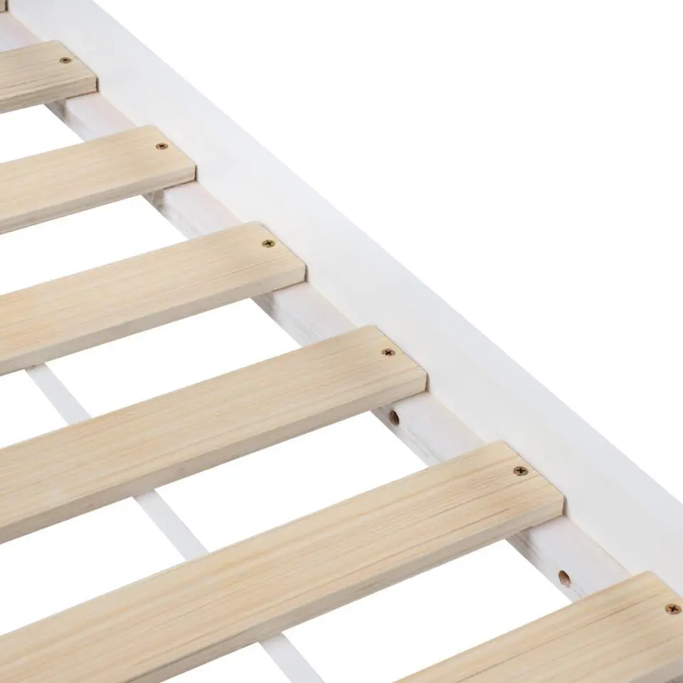 DEVAY - Kinderbed met opbergruimte - Wit - 90 x 200 cm - Grenenhout