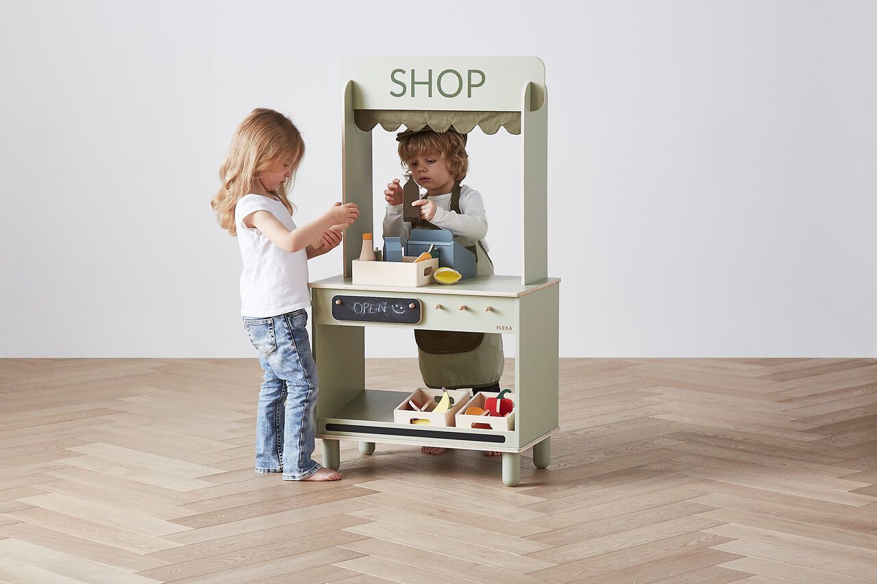 Flexa PLAY THE SHOP Spielzeug - Hellgrün / B: 60.0 cm x T: 35.5 cm x H: 112.5 cm