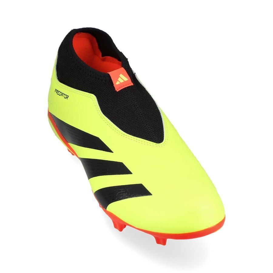 adidas Predator League Laceless FG Energy Citrus - Jaune/Noir/Rouge Enfant