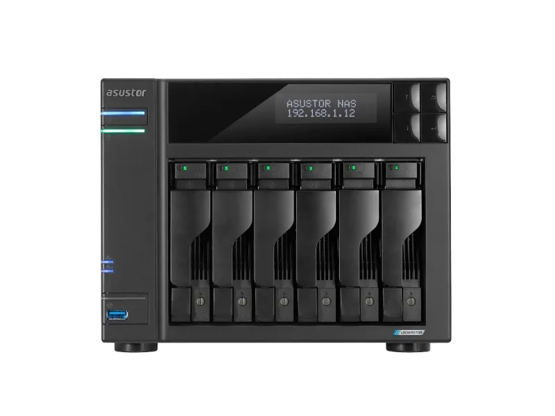 ASUSTOR Lockerstor 6 Gen2 AS6706T - NAS-server - 6 bays - SATA 6Gb/s - RAID RAID 0, 1, 5, 6, 10, JBOD - RAM 8 GB - 2.5 Gigabit Ethernet - iSCSI support