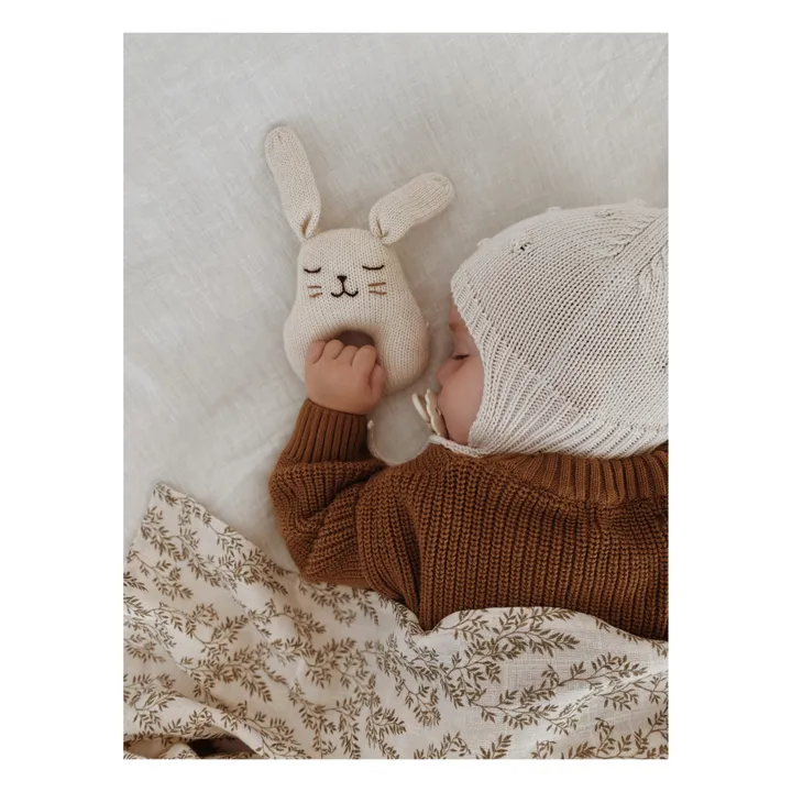 Main Sauvage Hochet Lapin | Ecru