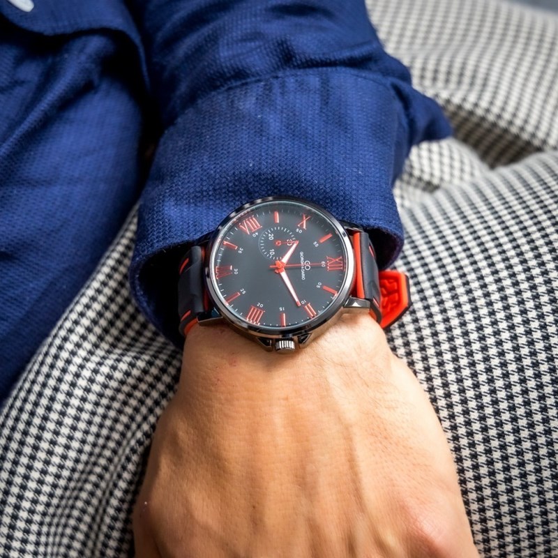 Montre Homme GIORGIO bracelet Silicone Noir