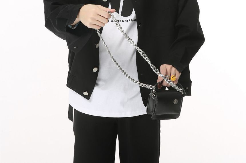 FAERIS - Effen overhemd met knoopjes / Hoge taille, wijde broek