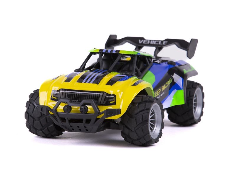 TEC-TOY Buggy Jeep Racing Blau/Grün, 1:18 Akku-Betriebenes RC Auto für Kinder ab 6 Jahren