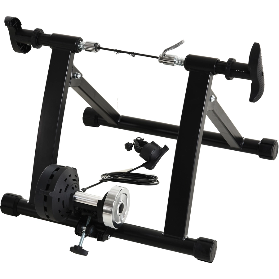 HOMCOM Rollentrainer mit Magnetbremse schwarz, silber