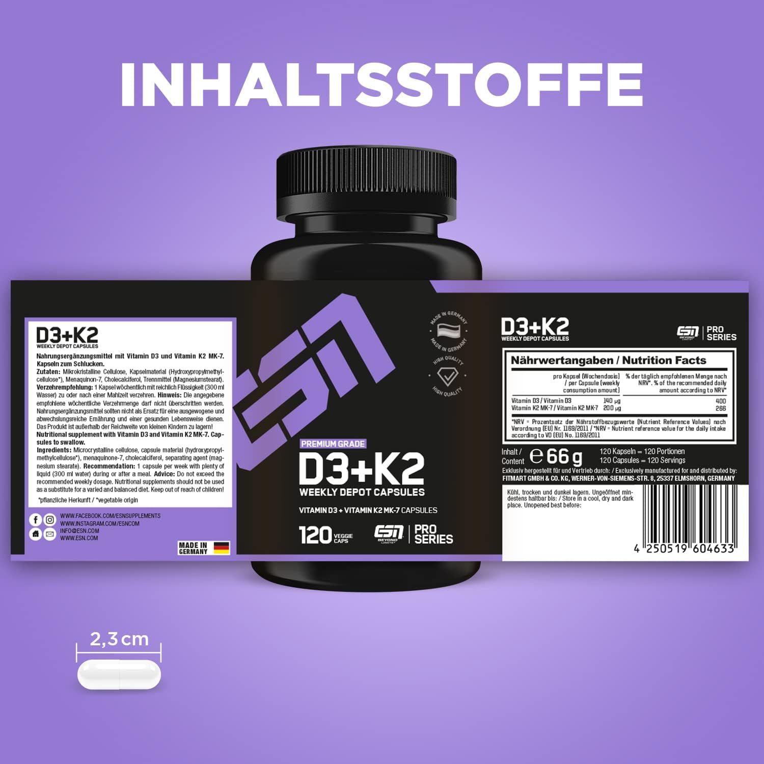 ESN Vitamin D3 + K2