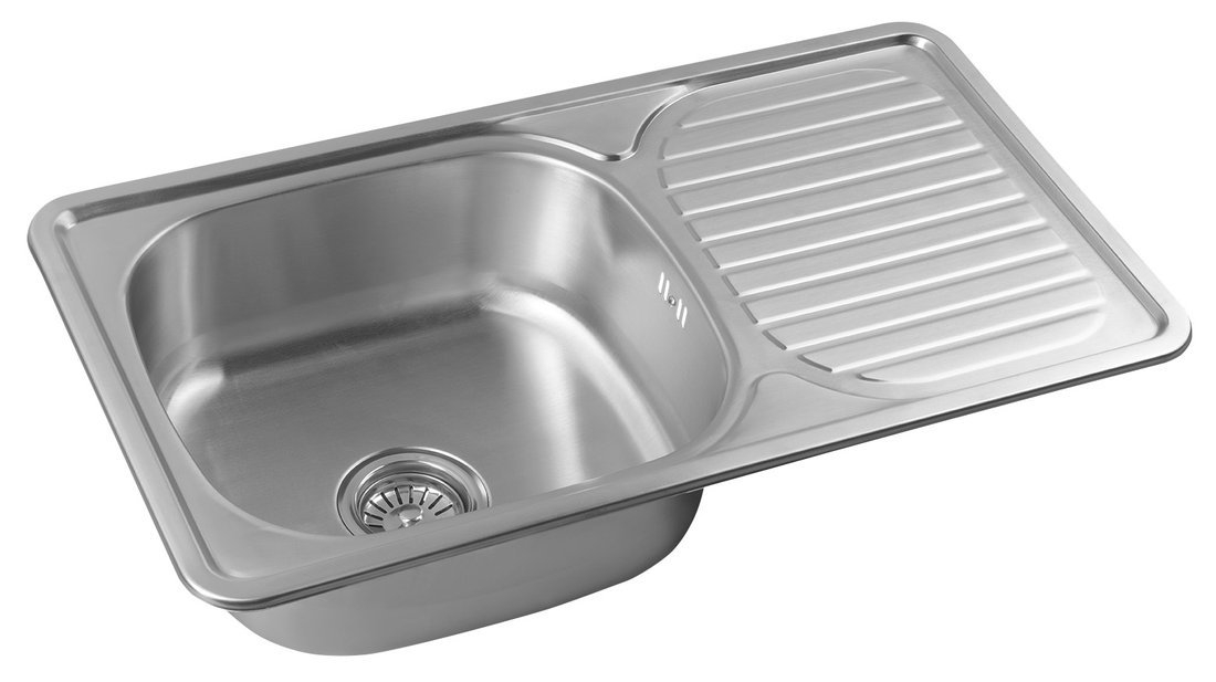 Aqualine spoelbak 76x42x18cm RVS