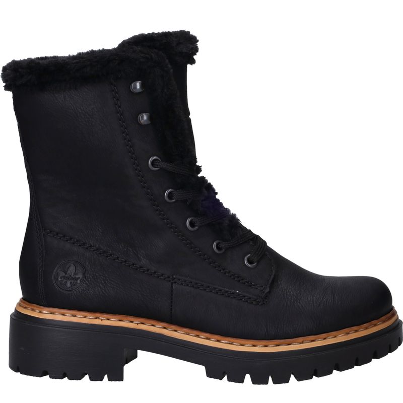 Rieker Veterboots Zwart Dames
