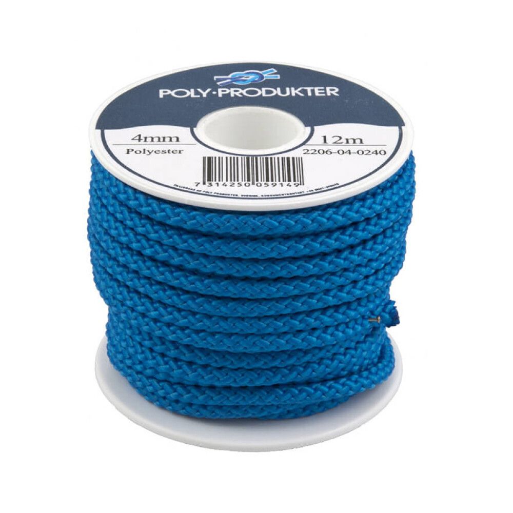 POLYESTERSILKELINE POLY-PRODUKTERØ4MMX12M BLÅ