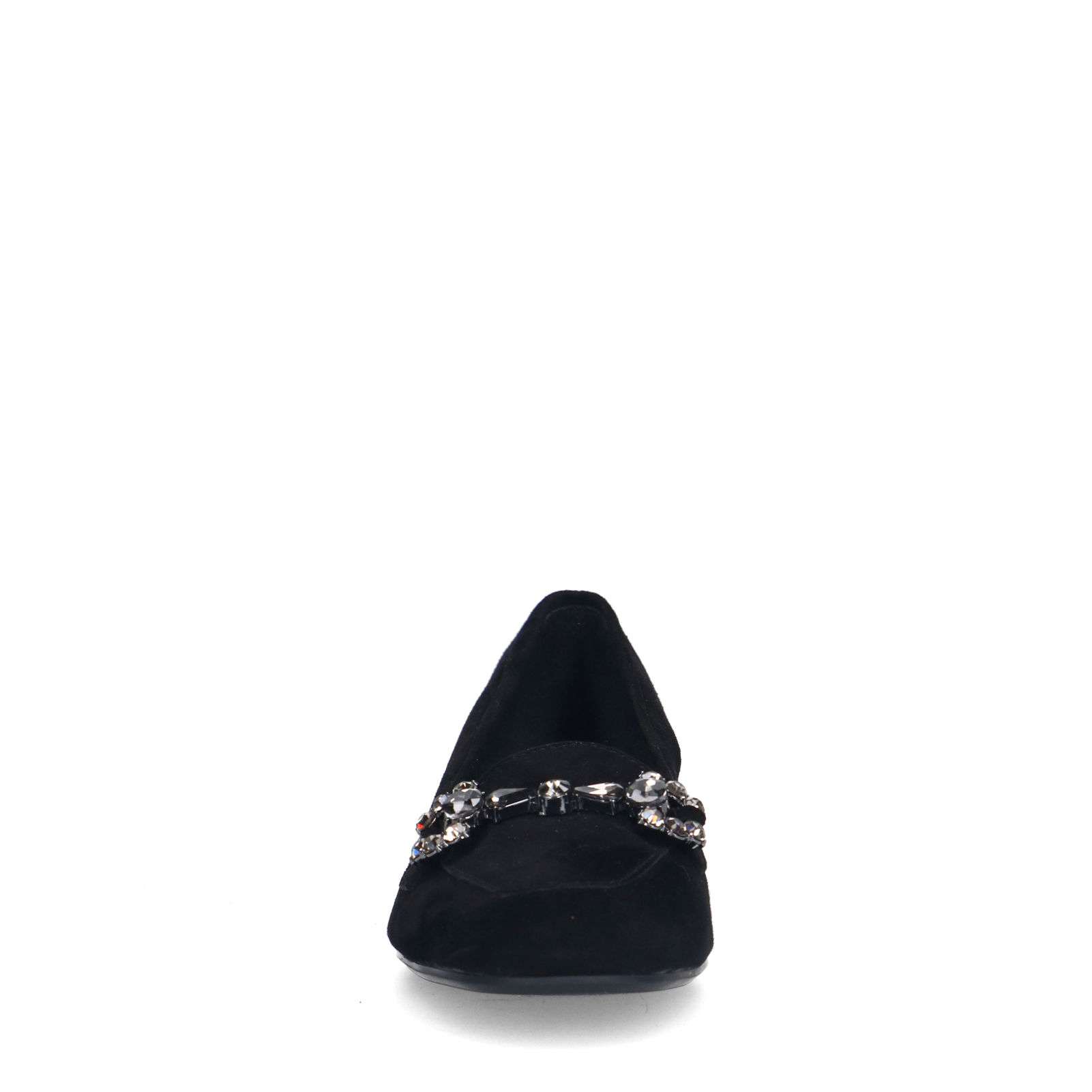 Zwarte suède loafer pumps