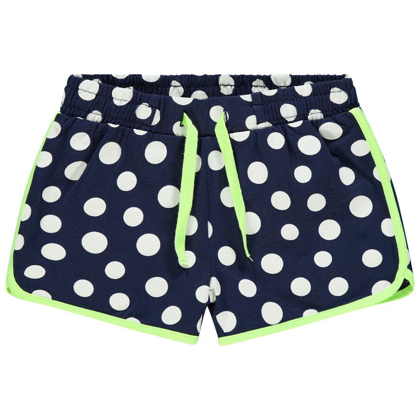 Short en jersey imprimé all-over - Bleu marine